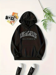Kangaroo Pocket Preppy Hoodie Drawstring Long Sleeve Sweatshirt