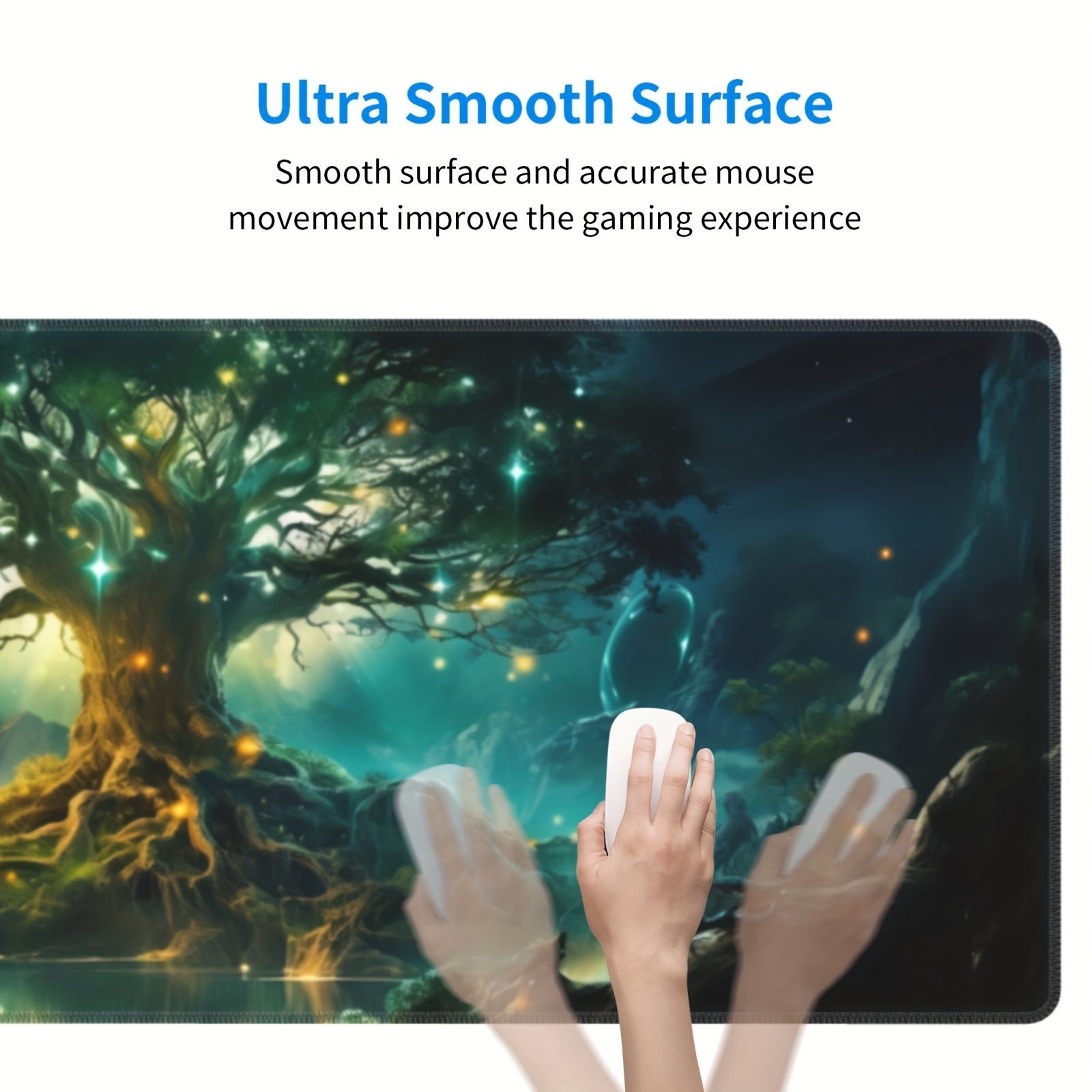 Green Magical Tree Gaming Mouse Pad XL
