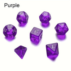 7 Piece Sided Dice Set for Party Fun