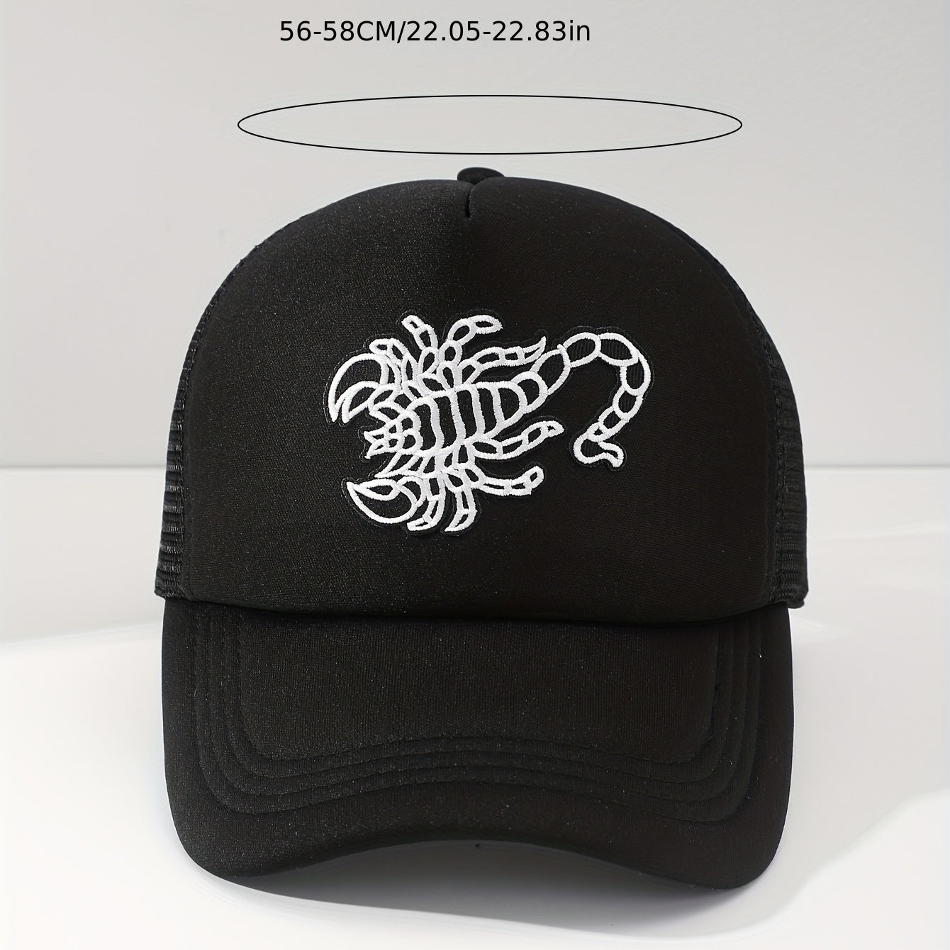 Men's Scorpion Print Mesh Baseball Cap
