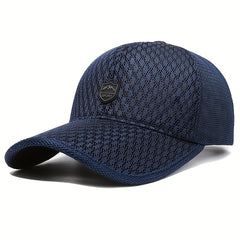 Unisex Breathable Adjustable Baseball Cap With Letter Patch