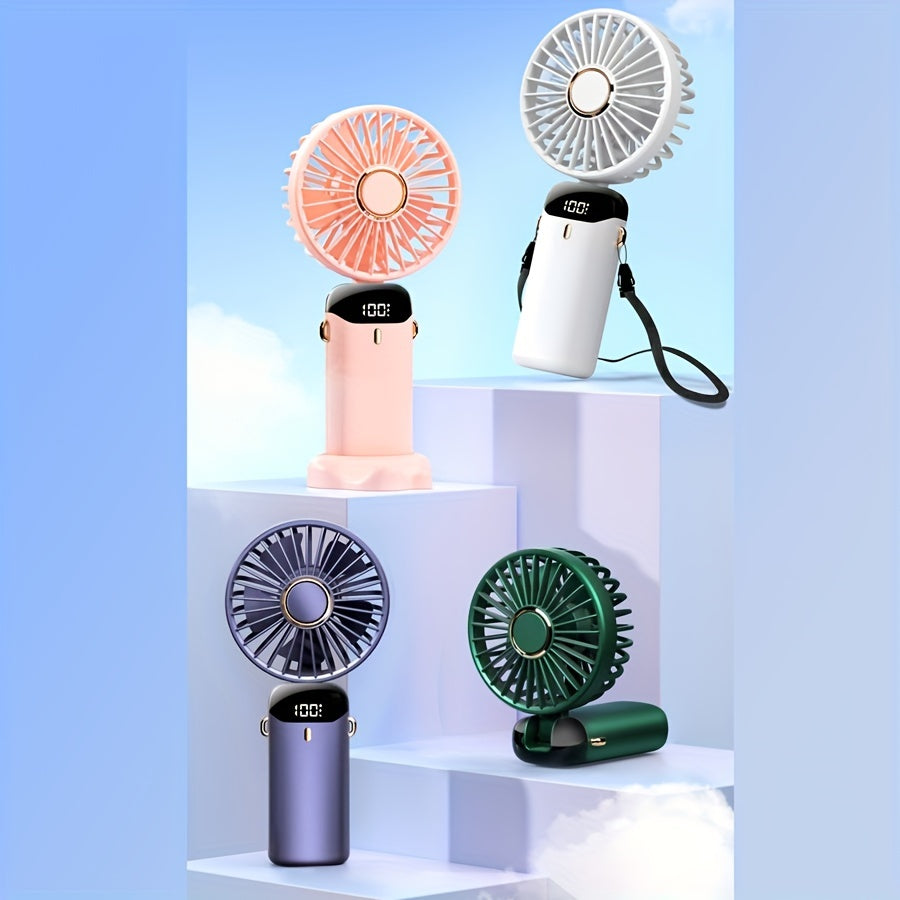 Portable Folding Fan Pocket Fan Hanging Neck Fan Desktop Fan