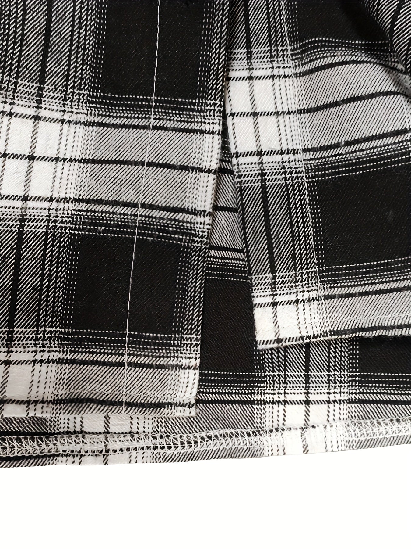 Plaid Print Long Sleeve Button Up Shirt Top