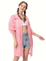 Women's Sun Protection Hooded Jacket Lightweight Outwear Coat