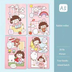 4pcs A5 Car Line Book Cartoon Notepad Student Supplies Learning Stationery