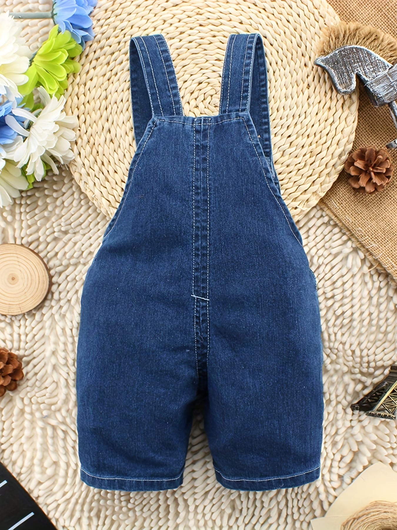 Lion Print Denim Overalls for Boys & Girls
