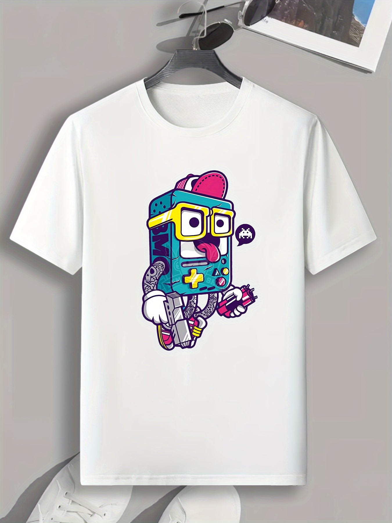 Cartoon Print Men's Graphic T shirt Casual Comfy Tees For Summer