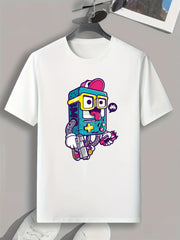 Cartoon Print Men's Graphic T shirt Casual Comfy Tees For Summer