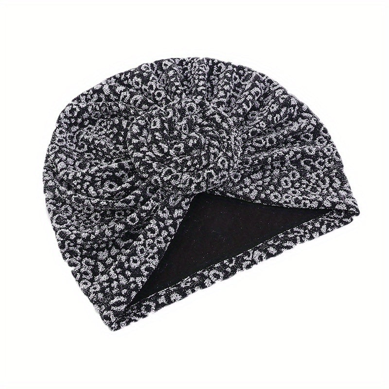 Leopard Print Turban Cap Twist Knot Bonnet Head Wrap