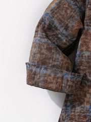 Boys Retro Plaid Shirts Long Sleeve Button Down Tops Spring Fall Outwear