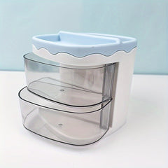 Desktop Storage Box Organizer with Pen Holder Drawer Office Desk Organizer