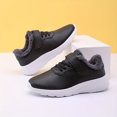 Girls Fleece Lightweight Walking Shoes with Hook and Loop Fastener