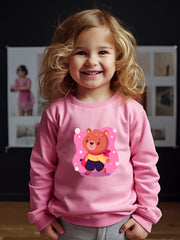 OERYUI Bear Girl Graphic Sweatshirt Kids Clothes Gift