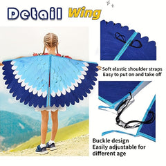 52 Cm Owl Peacock Costume Halloween Dress Up With Bird Wings Cape