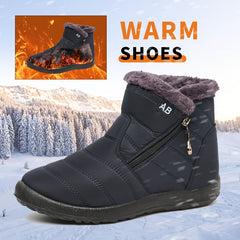 Women's Non slip Thickened Medium Tube Zipper Snow Boots