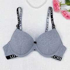 Letter Straps Push Up Bra Comfy & Adjustable