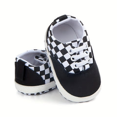 Infant Plaid Canvas Shoes Soft Breathable Non Slip Baby Shoes