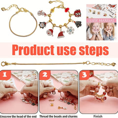Christmas Advent Calendar DIY Bracelet Making Kit, Christmas Tree Bracelet Gift