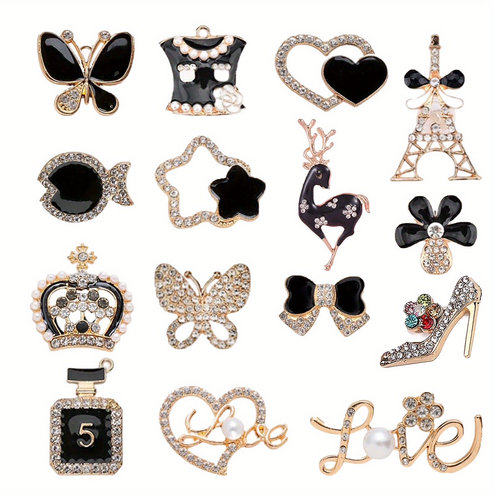 15Pcs Shoe Charms For Clogs Sandals Decoration Charms For Kids Girls Women