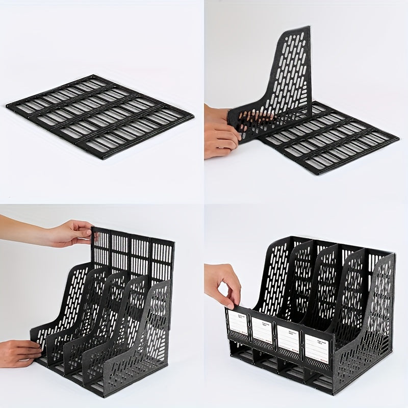 Thickened File Rack Storage Organizer Vertical File Bar Book Paper Desk
