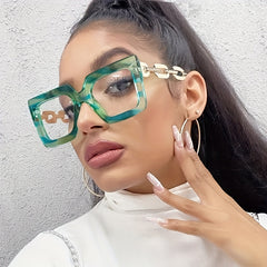 Square Anti Light Glasses For Women Men