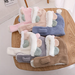 Colorful Sunflower Earmuffs & Winter Scarf for Girls