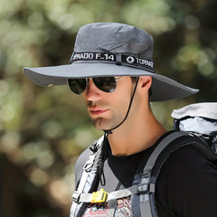 Men's Big Brim Sunscreen Hat Foldable for Outdoor Activities