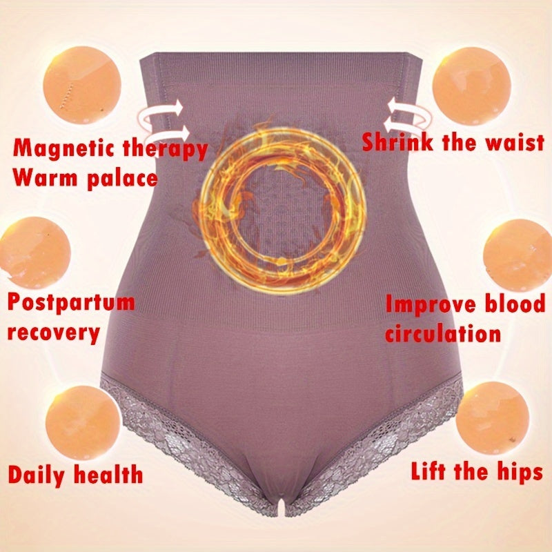 Lady Waist Support Biomagnetic Slimming Pants Sexy Lifting Hip High Waist