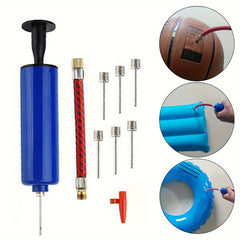 6pcs Portable Ball Pump Kit Inflates Balls Bikes Needle Nozzle Extension