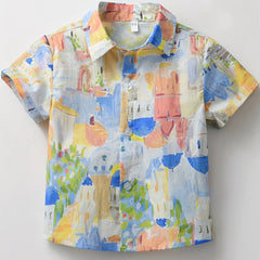 Boys Block Shirt Short Sleeves for Summer