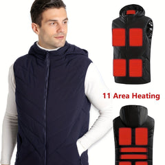Men's Rechargeable Heated Vest for Outdoor Activities