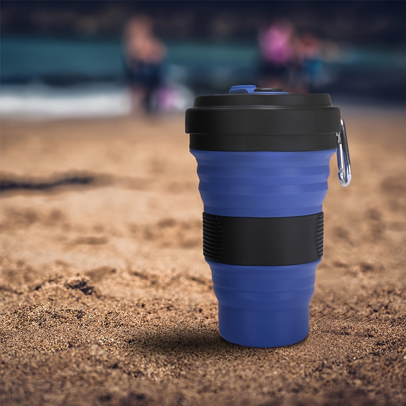 550ml Silicone Folding Water Cup for Travel Reusable Coffee Cup