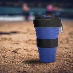 550ml Silicone Folding Water Cup for Travel Reusable Coffee Cup
