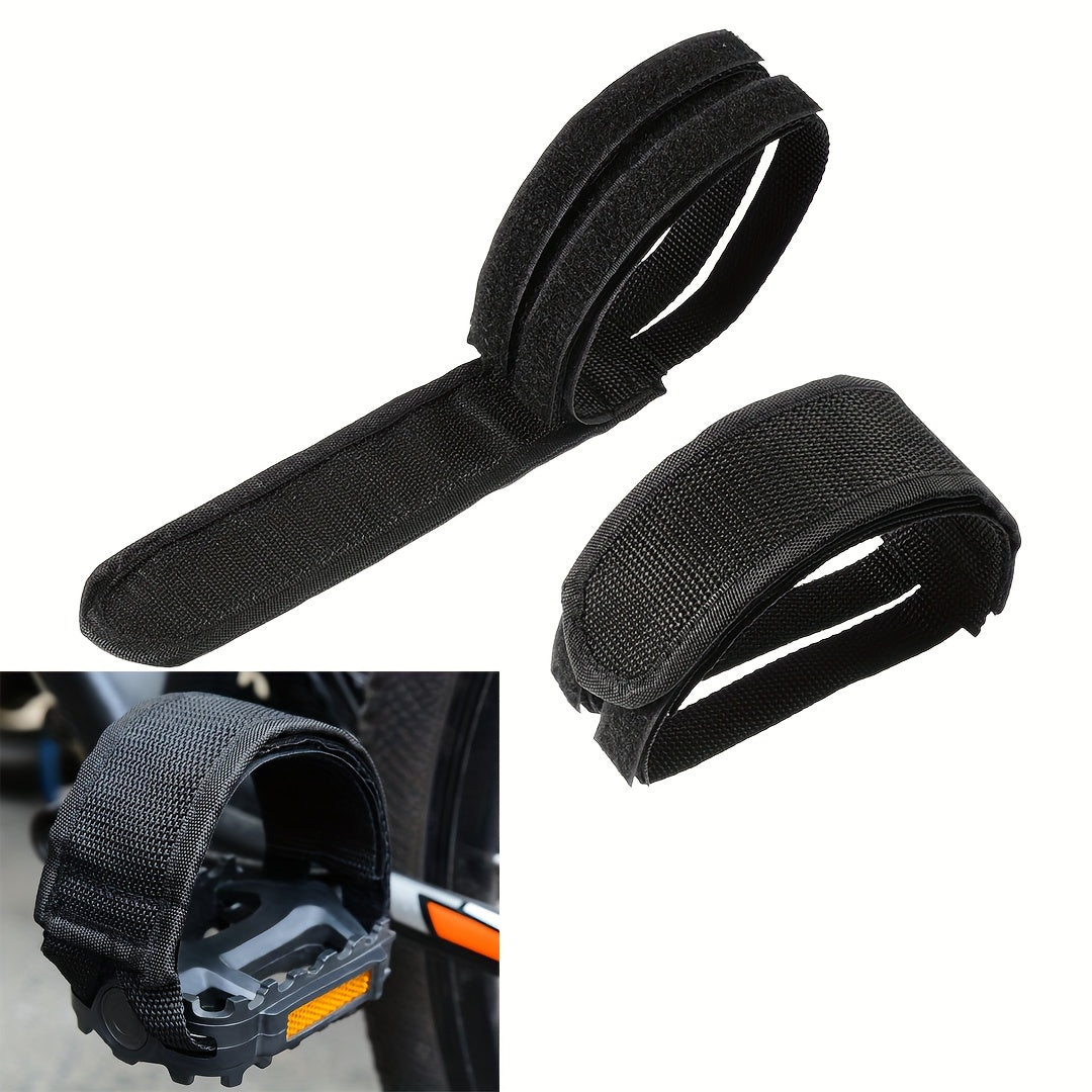 2pcs Bike Pedal Strap Toe Clips Anti Slip Adjustable Bicycle Feet Straps
