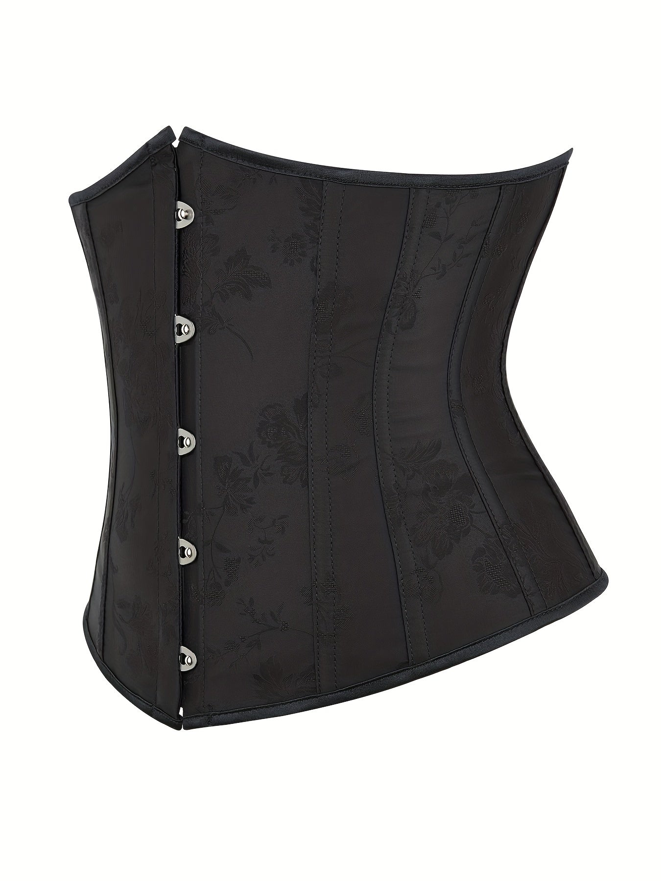 Jacquard Strapless Corset Bustier Tummy Control Lace Up Slimmer Body Shaper