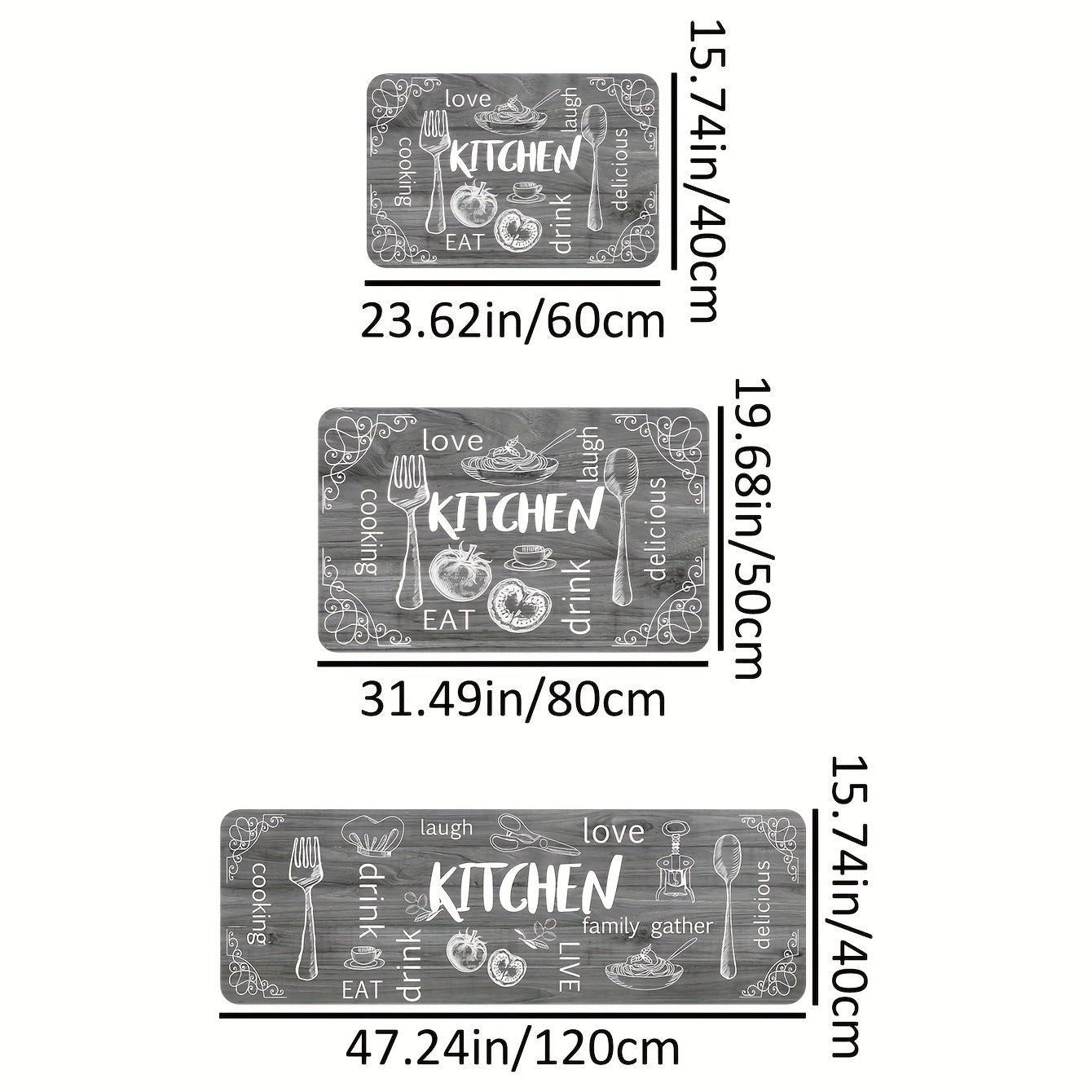 Anti Fatigue Kitchen Mat Absorbent Bath Mat & Entrance Doormat