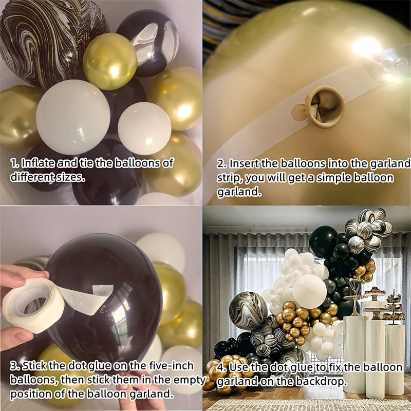 115pcs Golden Balloon Arch Set Party Decoration