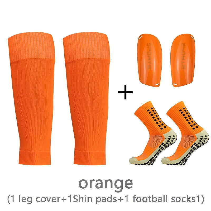 Breathable Training Leg Sleeves Leg Guards Non slip Silicone Football Socks Set
