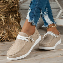 Women's Breathable Canvas Shoes Low Top Lightweight Casual Shoes
