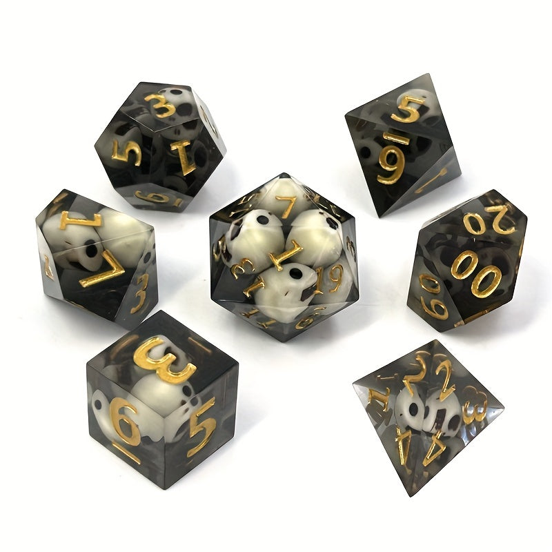 7pcs Transparent Skull Dice Set for Entertainment