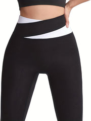 Colorblock Slim Fit Fitness Pants High Waist Yoga Pants
