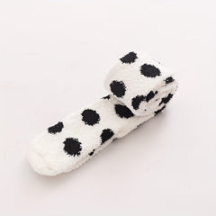 Polka Dot Thigh High Socks Warm Fuzzy Over The Knee Socks Women's Stockings