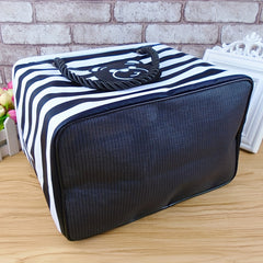 Bear & Striped Pattern Bath Storage Bag Foldable Toiletry Bag