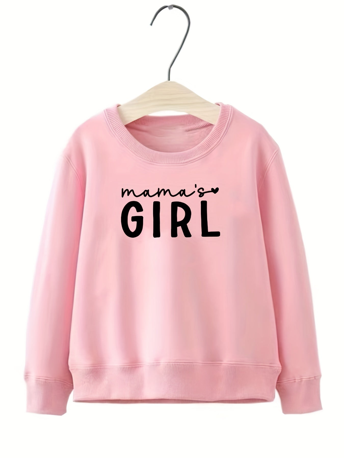 Girls Mama's Girl Crew Neck Sweatshirt Top Long Sleeve Pullovers