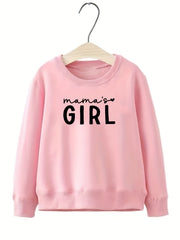 Girls Mama's Girl Crew Neck Sweatshirt Top Long Sleeve Pullovers