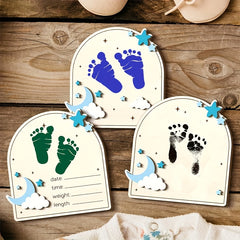Personalized Moon & Stars Birth Stats Frame