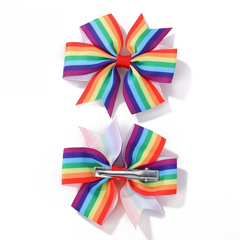 2pcs Candy Bow Hair Clips for Kids