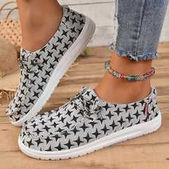 Women's Printed Canvas Shoes Comfortable Lightweight Flat Shoes