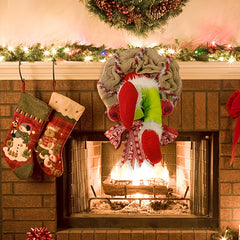 Christmas Elf Leg Wreath Holiday Decoration