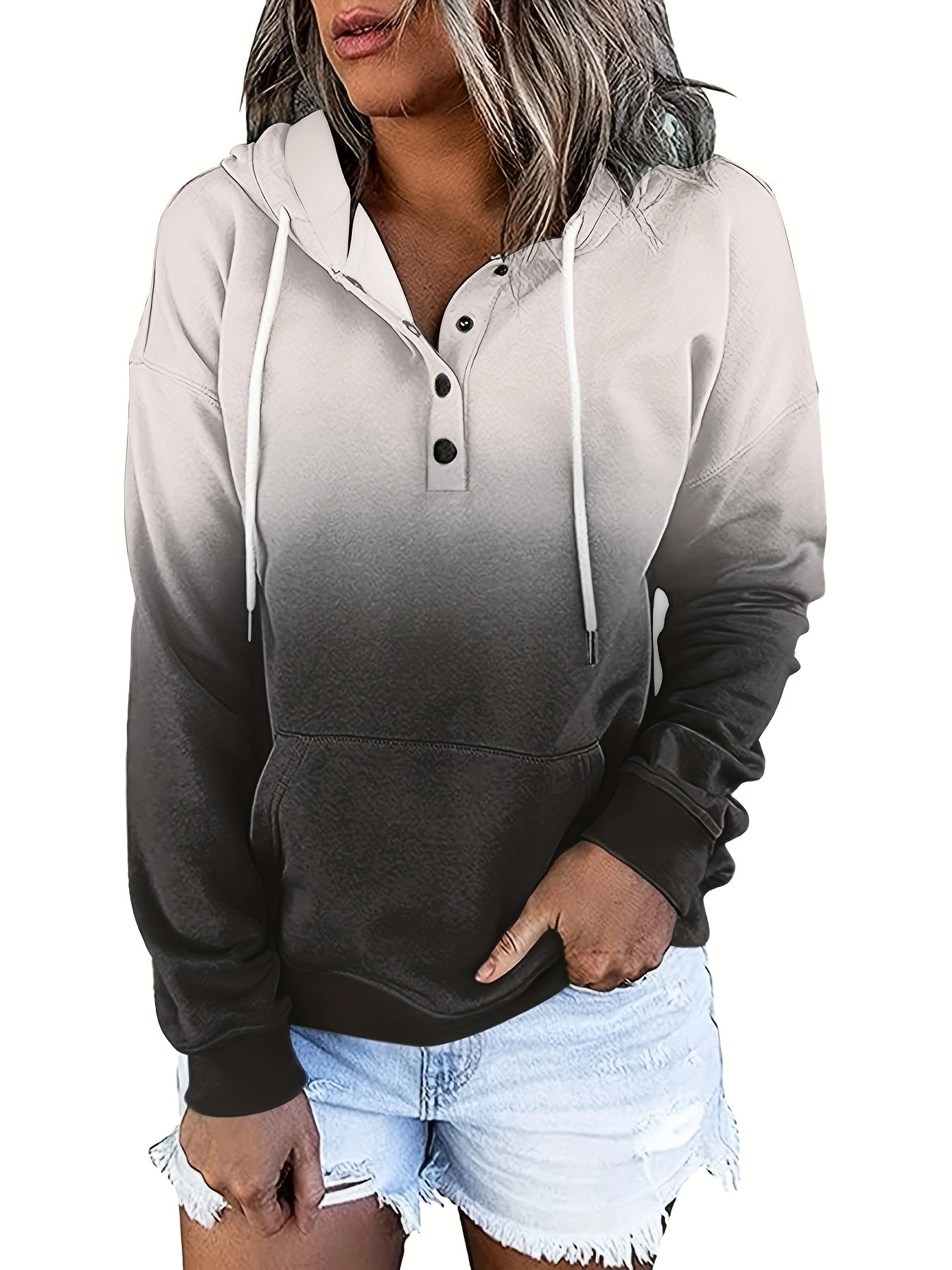 Casual Long Sleeve Hoodie Drawstring Hoodies Sweatshirt